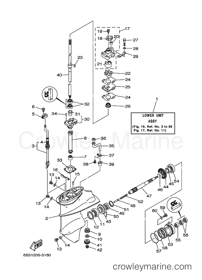 Yamaha Motors E9.9DMHS (6B31) [11A] - LOWER CASING & DRIVE 1