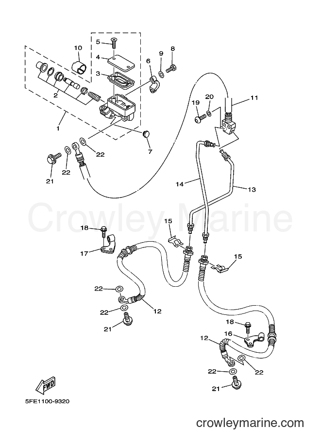 1999 ATV YFM350UB - YFM350UB (5FE4) [020] - FRONT MASTER CYLINDER