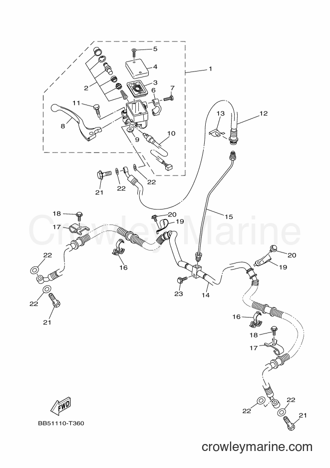 2019 ATV YFM450FWB - YFM450FWB (BJ59) [010] - FRONT MASTER CYLINDER