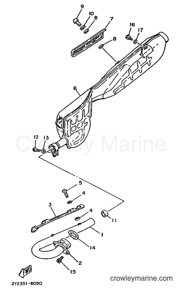 1988 Dirt Bike XT125 - XT125 (2YE1) [99A] - EXHAUST