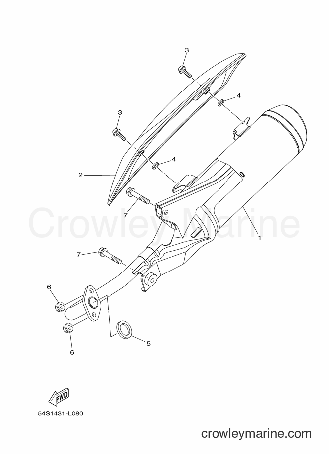 2012 Scooter AL115FC - AL115FC (54S2) [010] - EXHAUST
