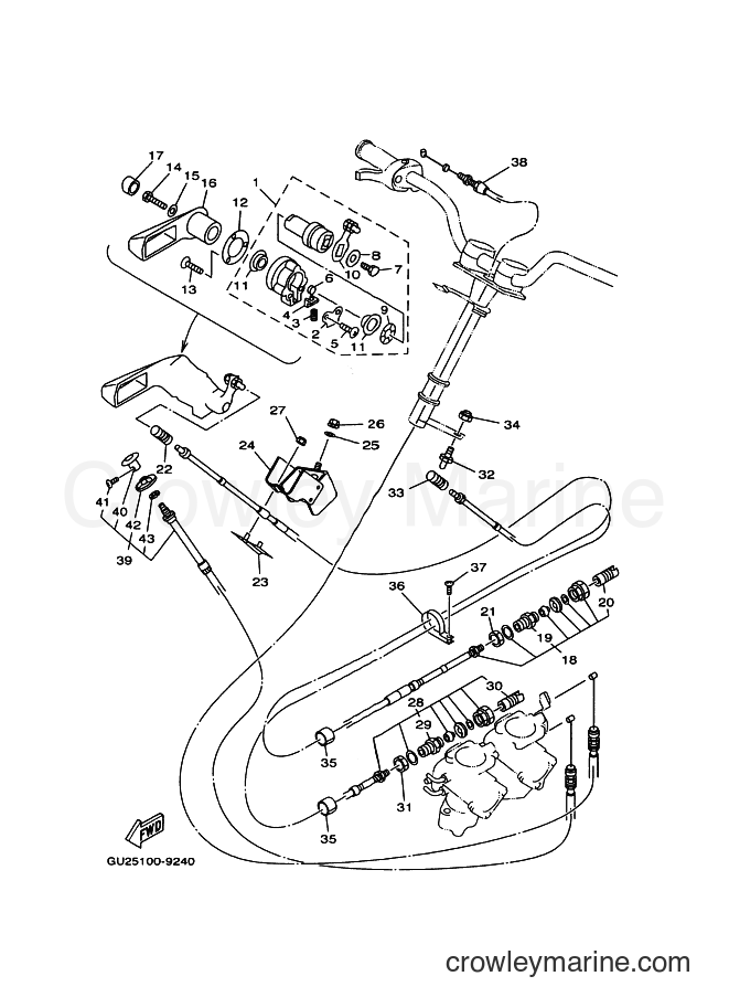 Yamaha Motors XL760X (GU27) [01A] - CONTROL CABLE