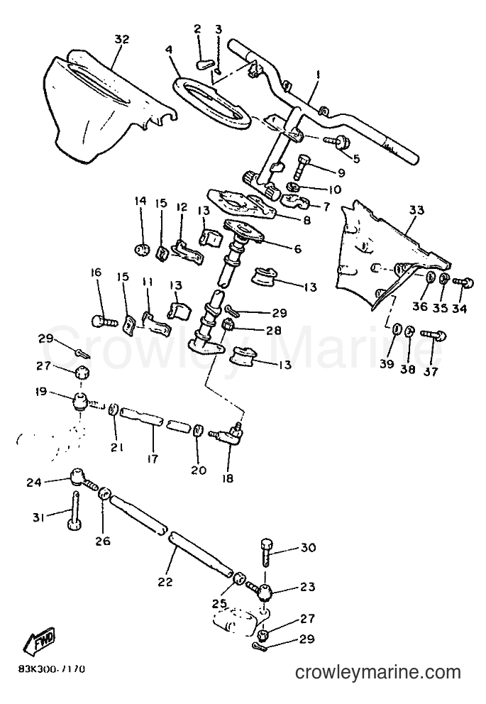 1989 Snowmobile PZ480 - PZ480 (86J1) [010] - STEERING