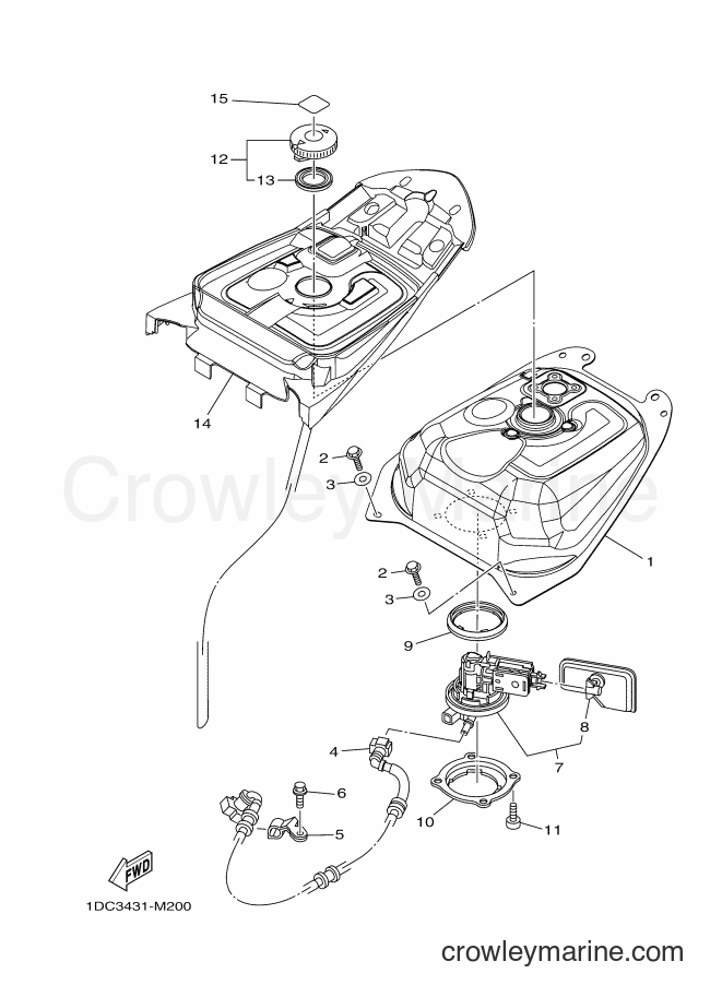 2013 Scooter AT125FC - AT125FC (1DC3) [010] - FUEL TANK