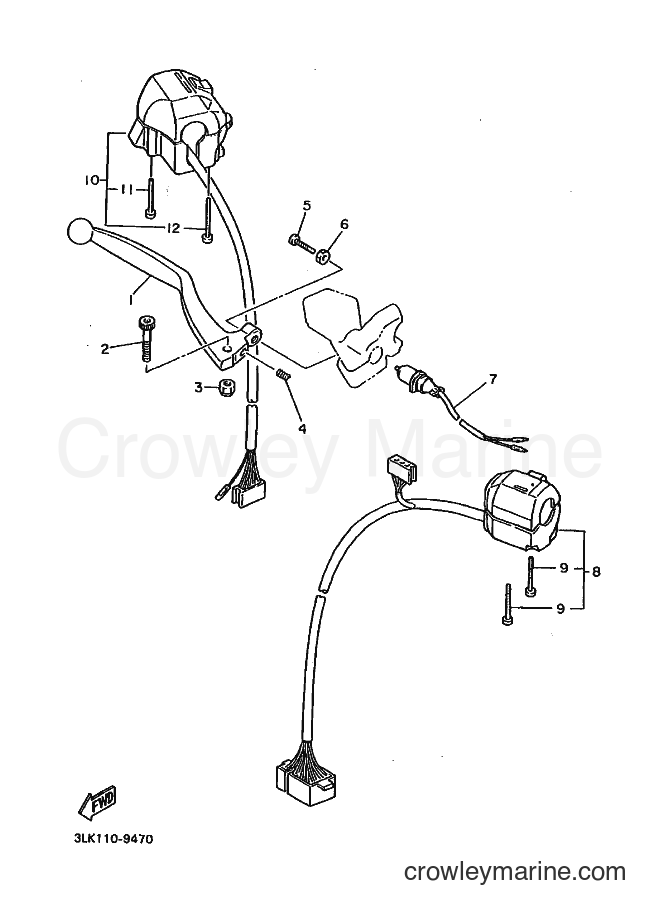 1990 Sport Bike FZR1000 - FZR1000 (3LK6) [010] - HANDLE SWITCH & LEVER