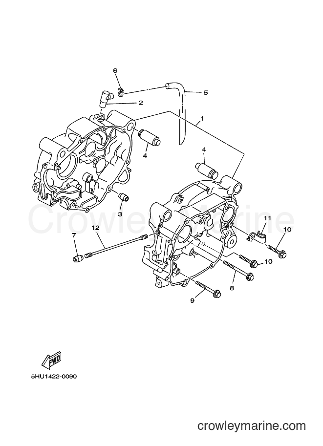2000 Scooter T105SE - T105SE (5HU1) [020] - CRANKCASE