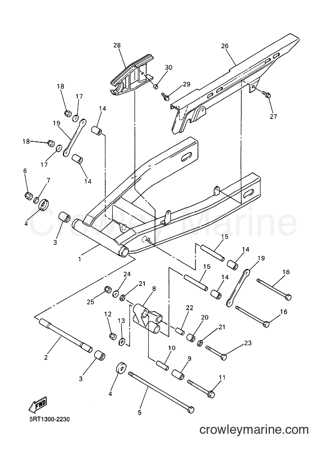 2003 Street Bike FZS600 - FZS600 (5RT4) [080] - REAR ARM