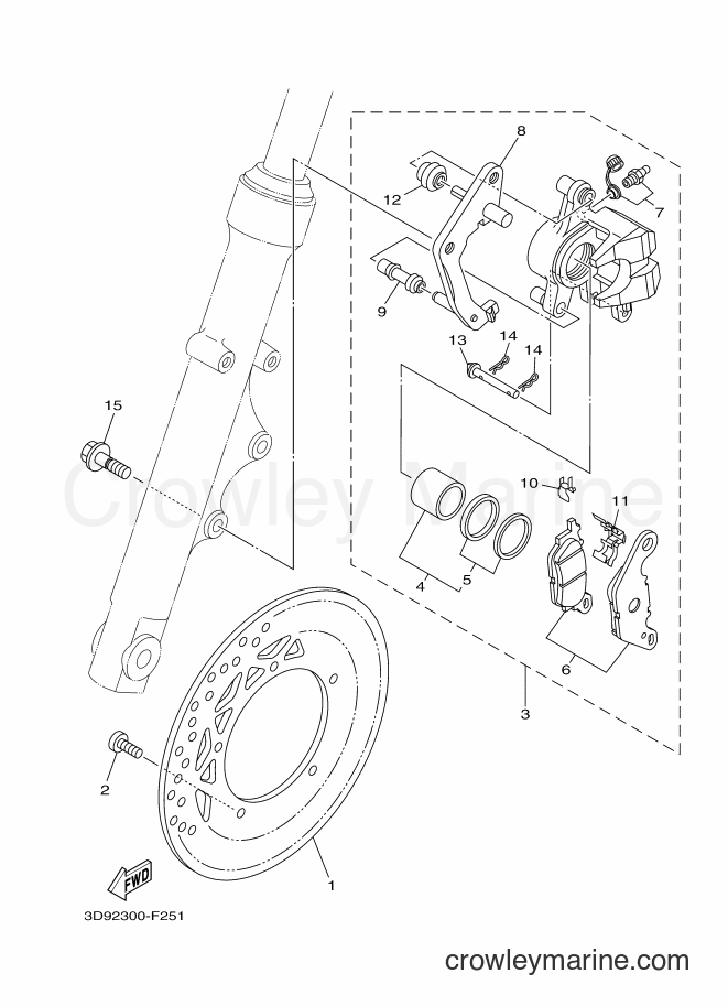 2012 Street Bike YBR125ED - YBR125ED (51D2) [010] - FRONT BRAKE CALIPER