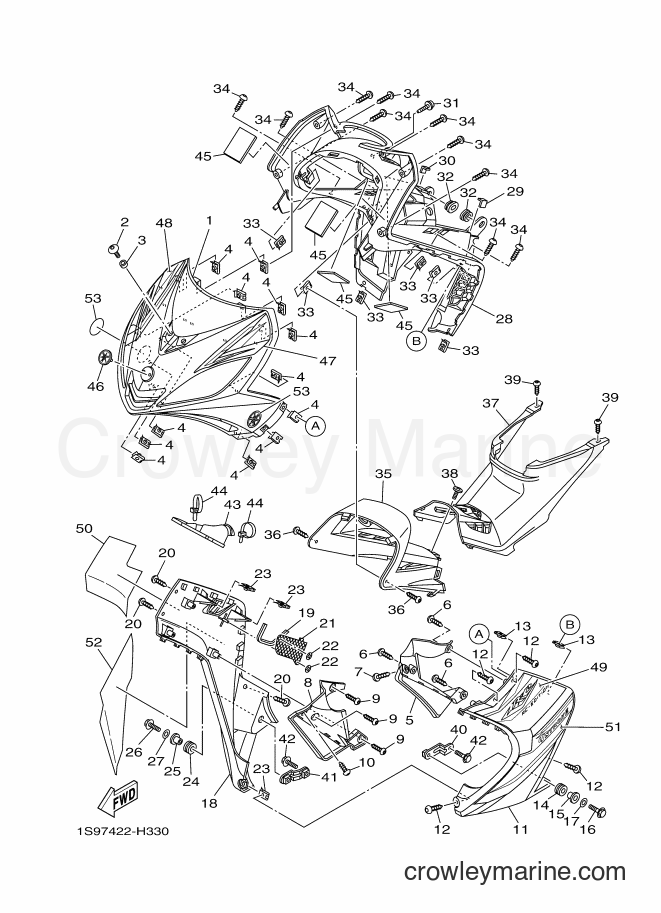 Yamaha Motors T135SEC (1S97) [010] - LEG SHIELD