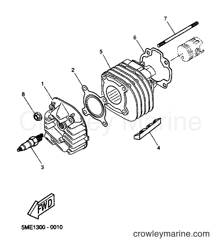 2000 Scooter YQ100 - YQ100 (5ME1) [080] - CYLINDER
