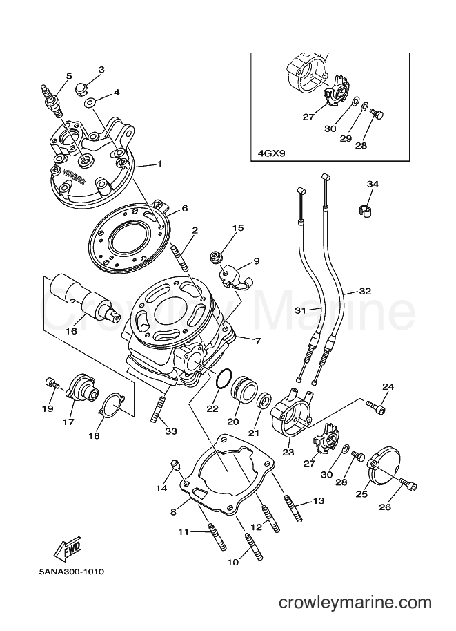 2001 Dirt Bike TDR125 - TDR125 (5ANA) [060] - CYLINDER