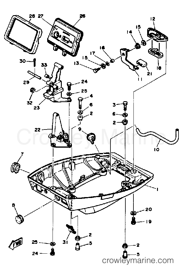 Yamaha Motors FT9.9EXJ - BOTTOM COWLING
