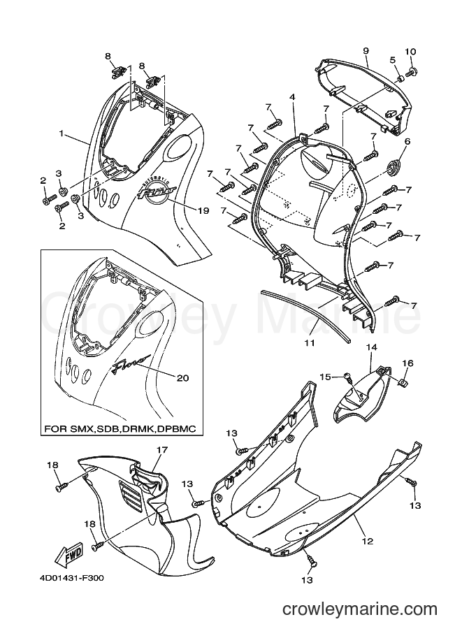 Yamaha Motors CT-115D (4D01) [010] - LEG SHIELD