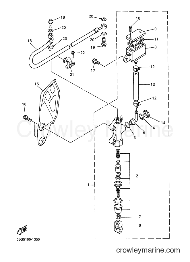 2002 Dirt Bike YZ426F - YZ426F (5SF2) [070] - REAR MASTER CYLINDER