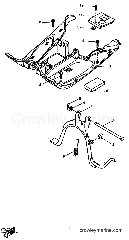 1997 Scooter YQ50 - YQ50 (5DN1) [999] - STAND & FOOTREST
