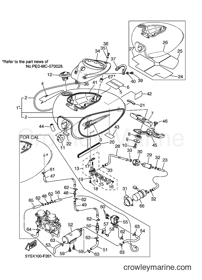 2007 Cruiser XVS1100AT - XVS1100AT (5S01) [010] - FUEL TANK