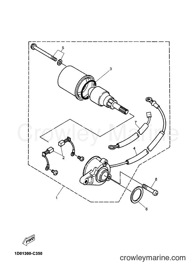 2006 Dirt Bike DT125X - DT125X (2C82) [060] - STARTING MOTOR