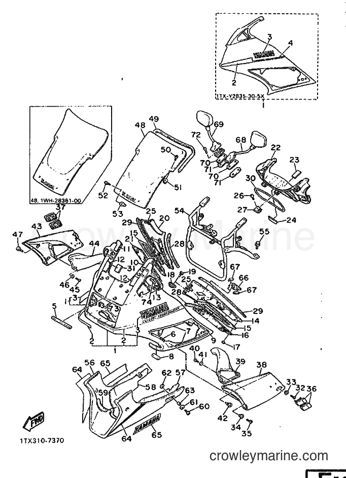 Yamaha Motors FJ1200 (1TX) [99A] - COWLING 1