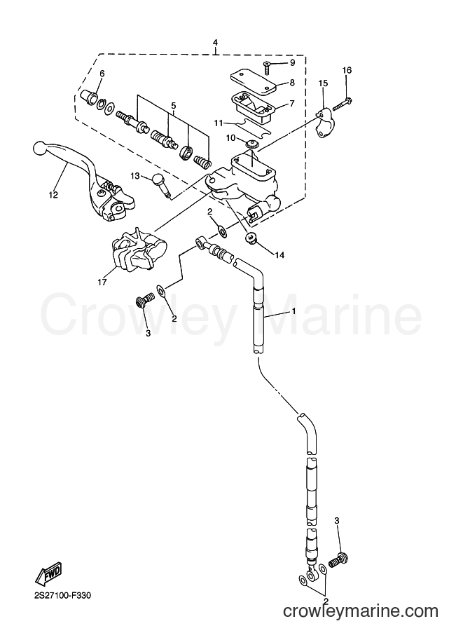 2007 Dirt Bike YZ450F - YZ450F (2S28) [010] - FRONT MASTER CYLINDER