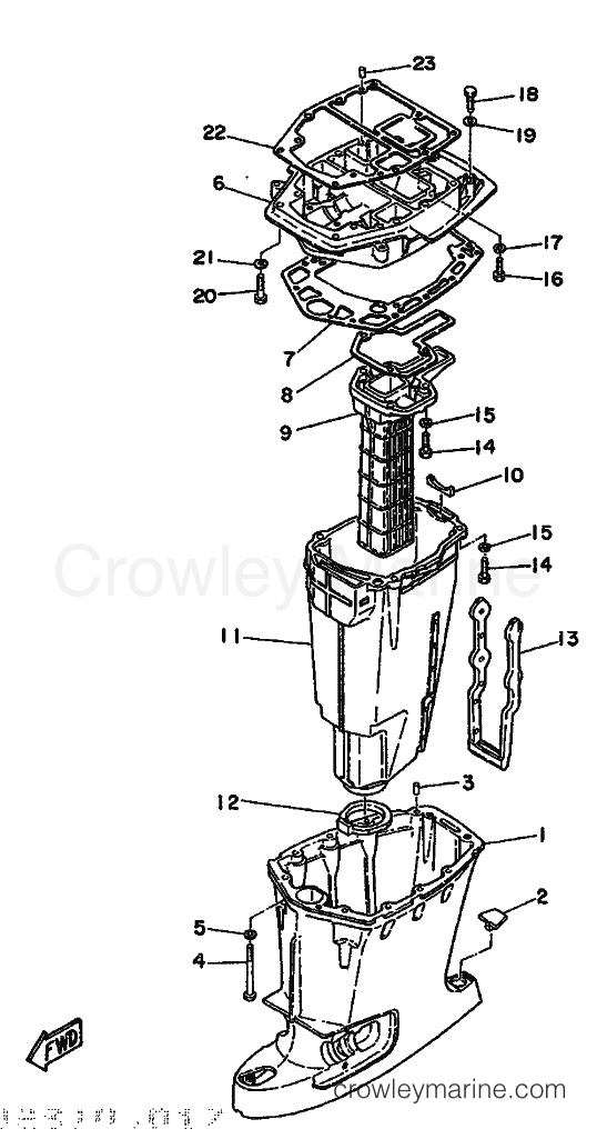 Yamaha Motors 85A (688) [999] - UPPER CASING