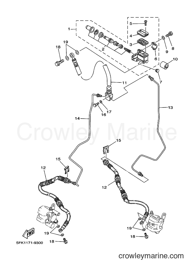 2000 ATV YFZ350 - YFZ350 (5FK9) [010] - FRONT MASTER CYLINDER