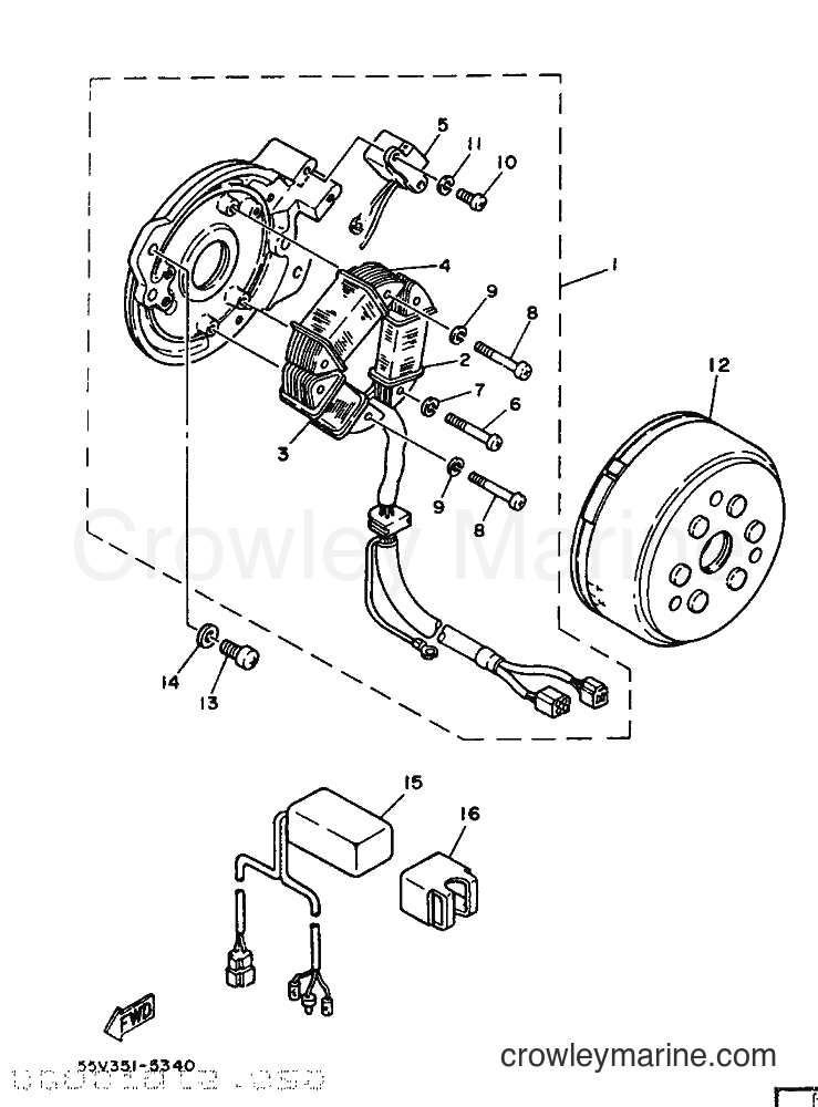 1986 Dirt Bike XT350 - XT350 (55V0) [080] - GENERATOR