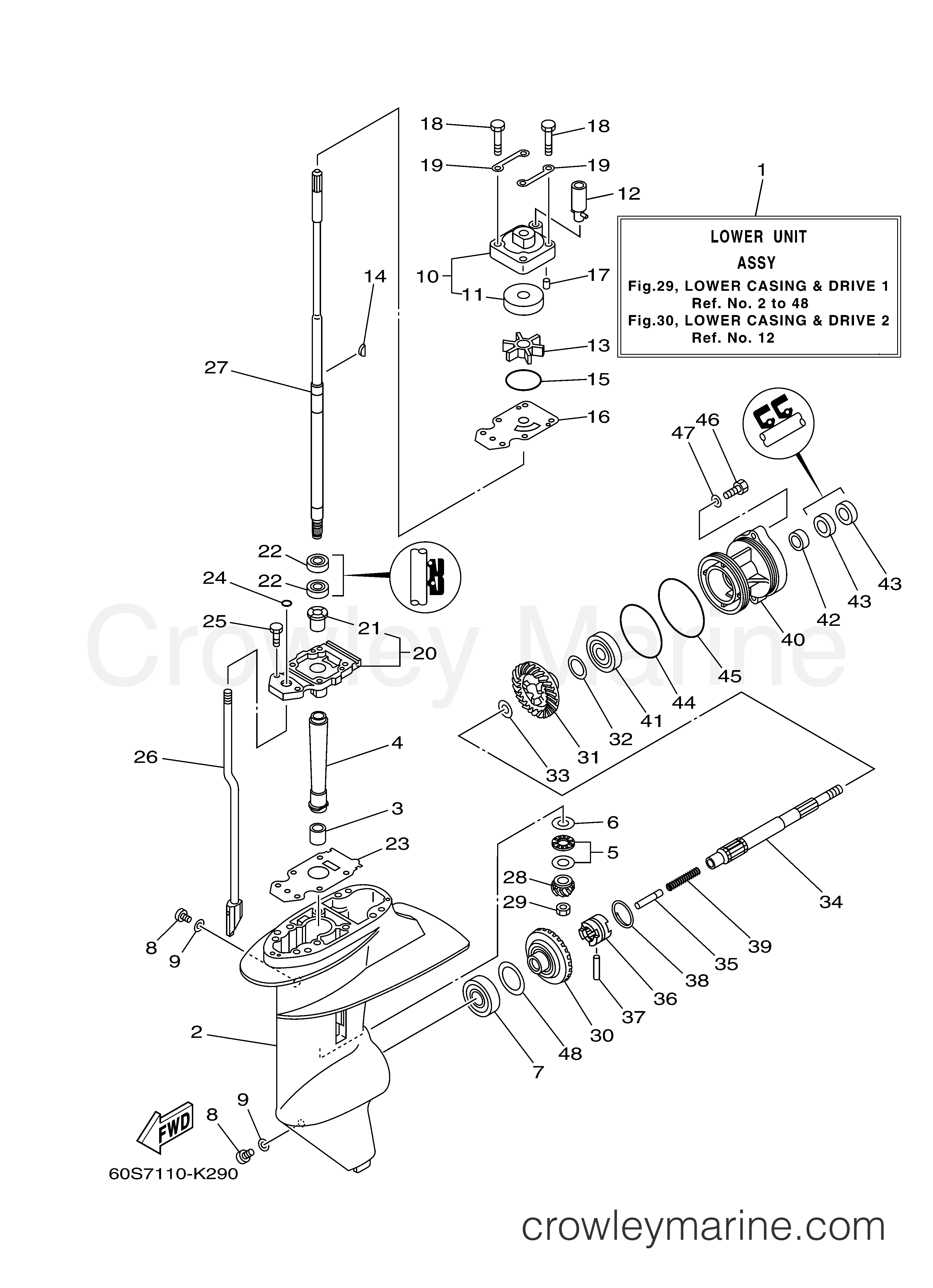 Yamaha Motors T8DPXR - LOWER CASING DRIVE 1