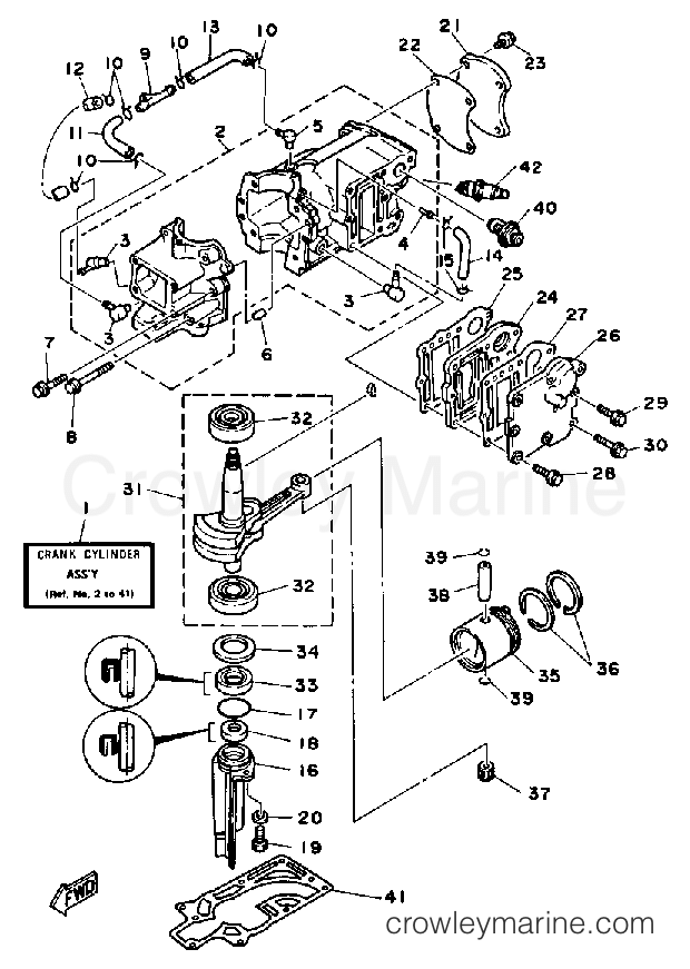 Yamaha Motors 4LF - CRANKCASE CYLINDER PISTON