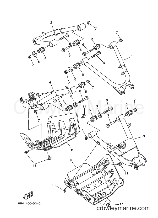 2011 ATV YXR700F - YXR700F (42SR) [010] - REAR ARM