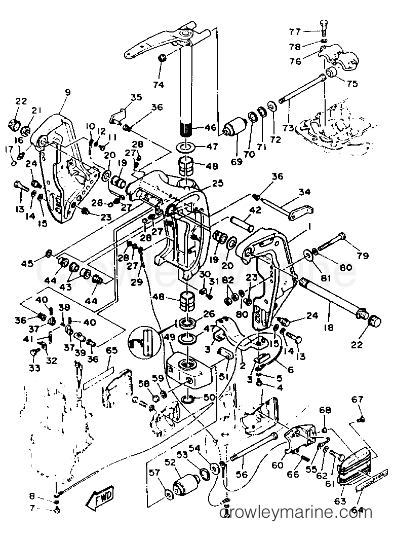 Yamaha Motors P150TLRR - BRACKET