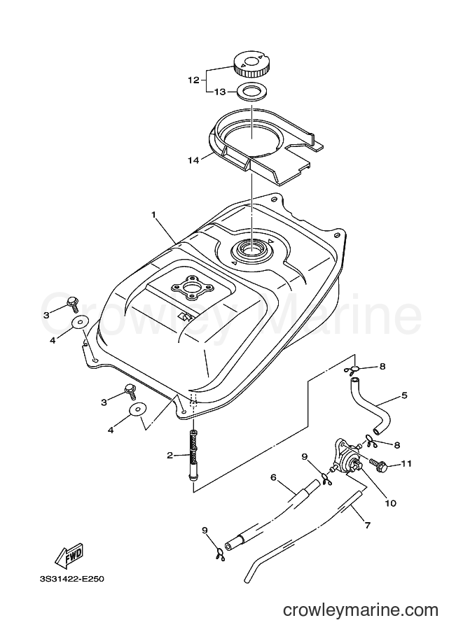 2007 Scooter T110LE - T110LE (5C61) [010] - FUEL TANK
