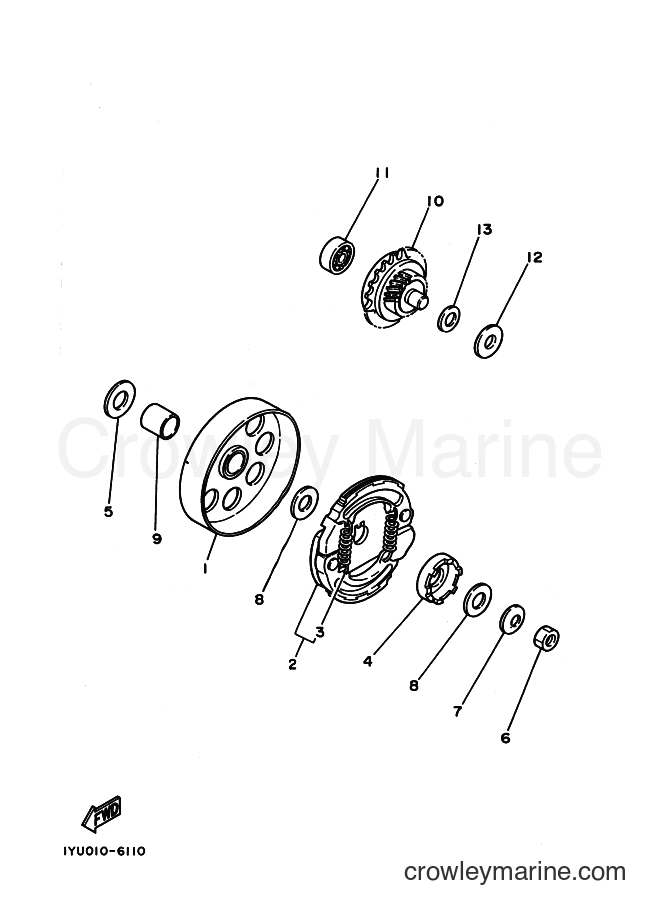 Yamaha Motors SH50 (3EPT) [010] - CLUTCH