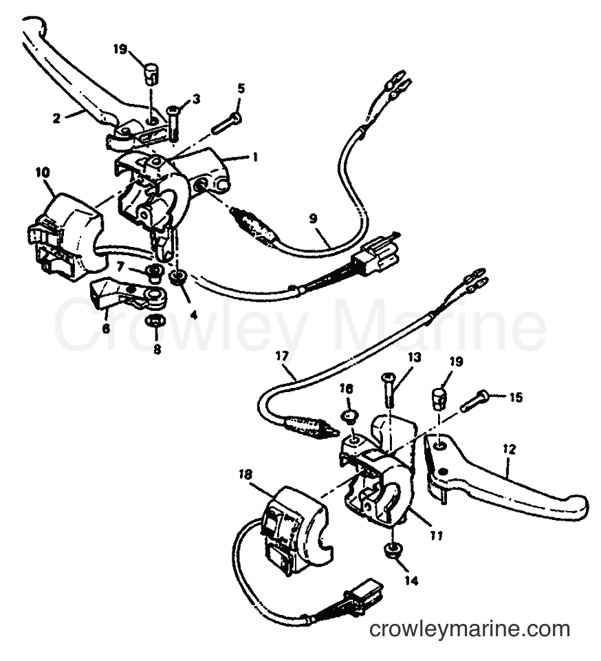 1992 Scooter CW50 - CW50 (4EY1) [999] - HANDLE SWITCH & LEVER