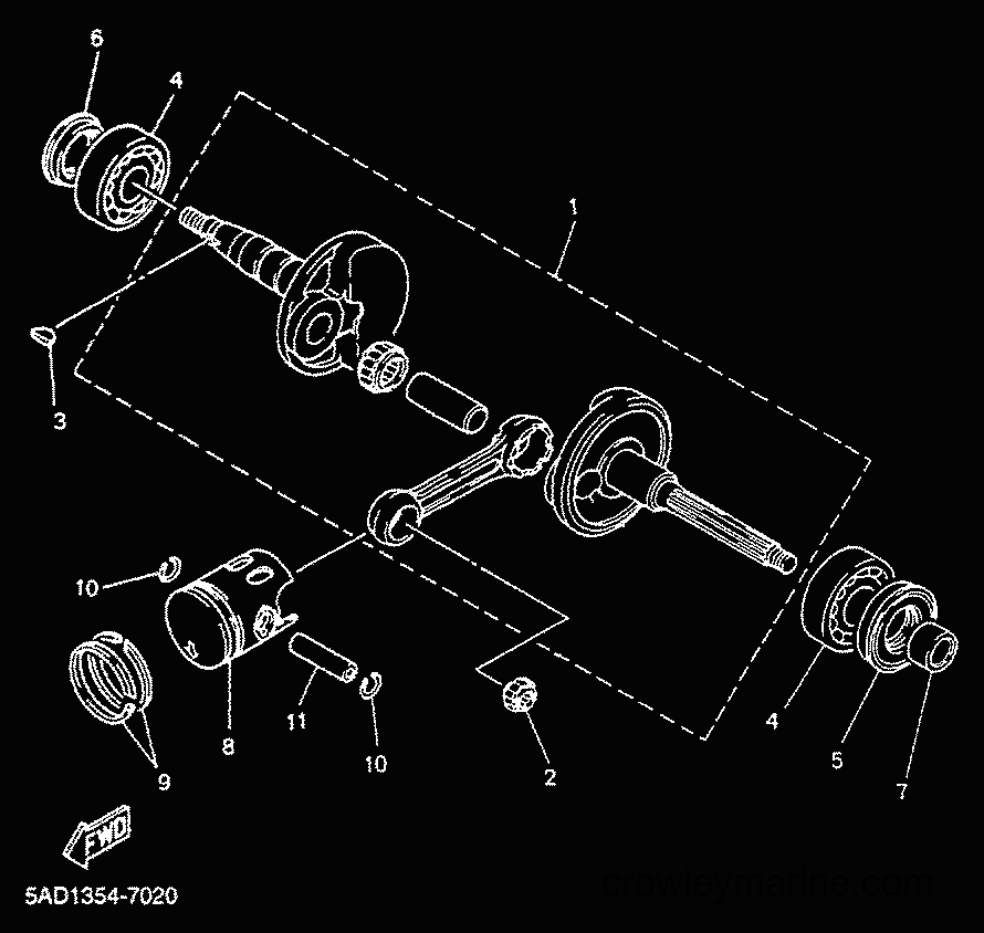 2000 Scooter YN50 - YN50 (5BX5) [010] - CRANKSHAFT & PISTON