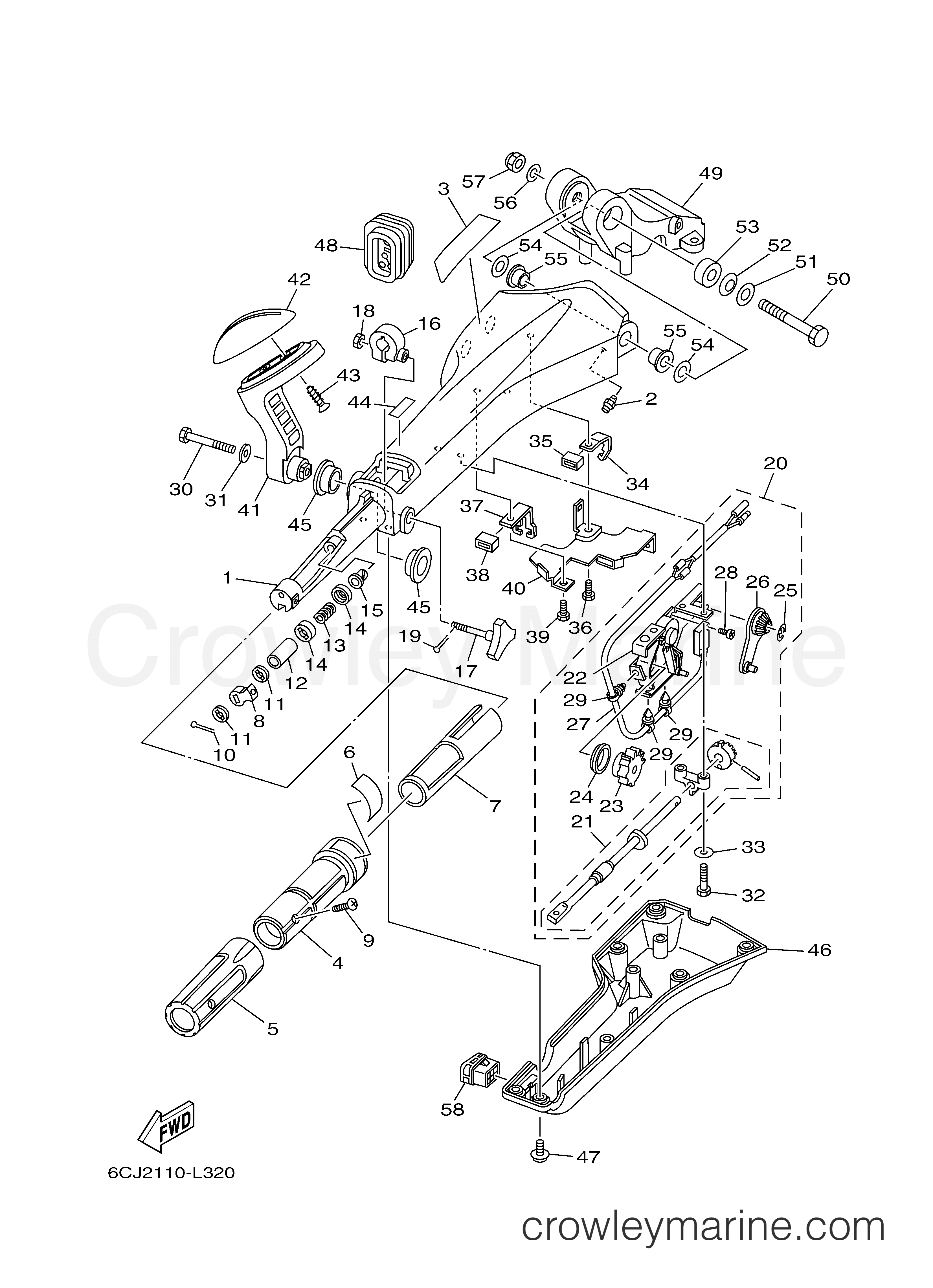 OPTIONAL PARTS 1 2012 Yamaha Outboard 70hp F70LA Crowley Marine