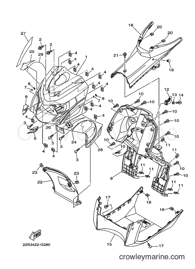 2008 Scooter AT115C - AT115C (22S3) [010] - LEG SHIELD