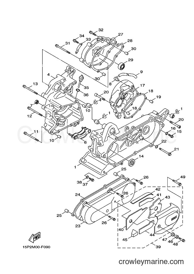 2007 Scooter XF50 - XF50 (15P2) [010] - CRANKCASE