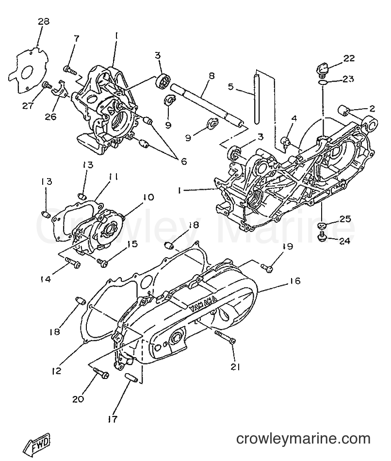 1996 Scooter YA50R - YA50R (4SJ3) [99A] - CRANKCASE