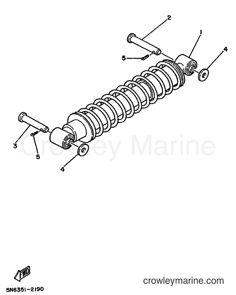 1986 Scooter DT50E - DT50E (1RE) [999] - REAR SUSPENSION