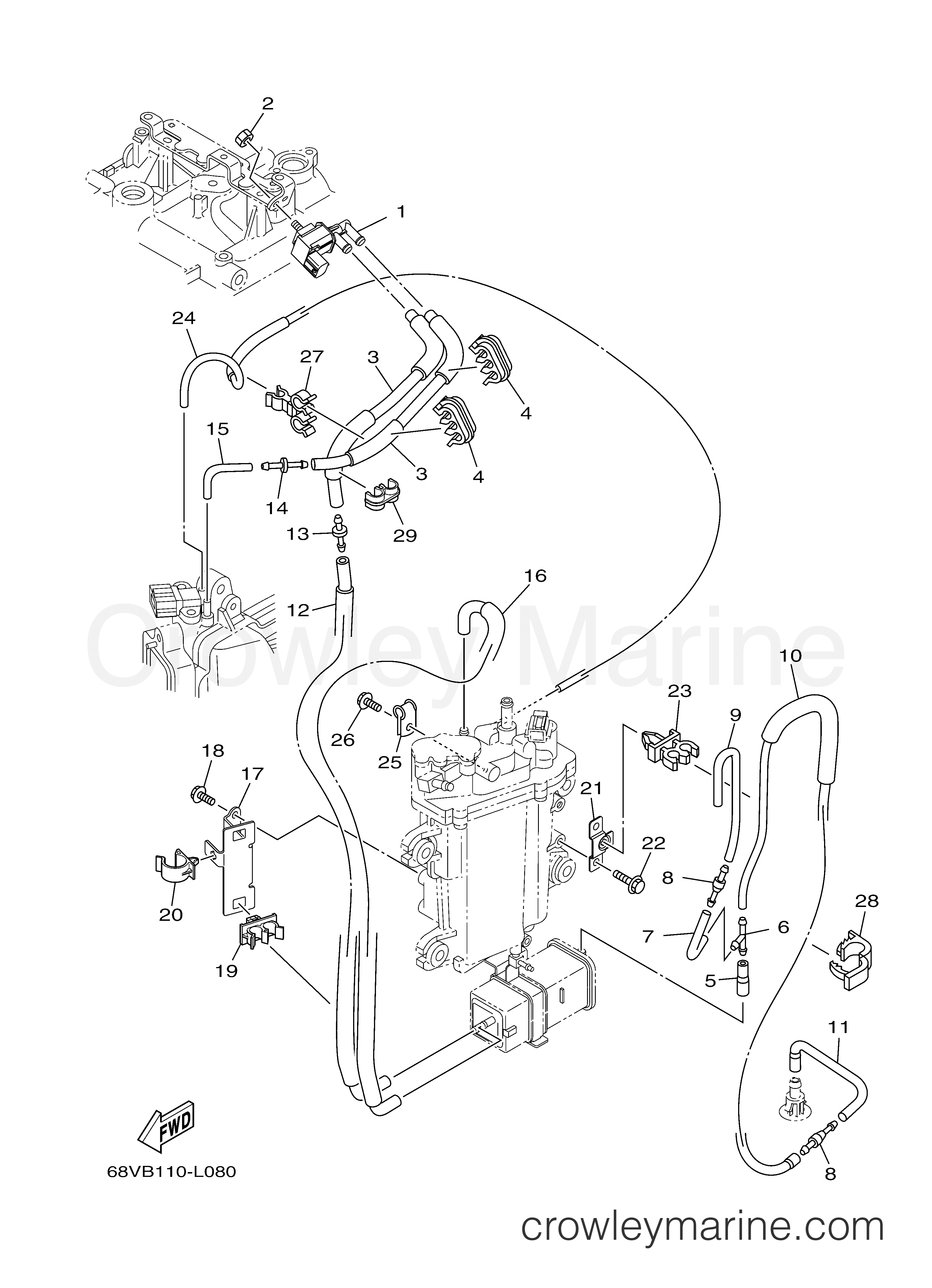 Yamaha Motors F115LA - INTAKE 3
