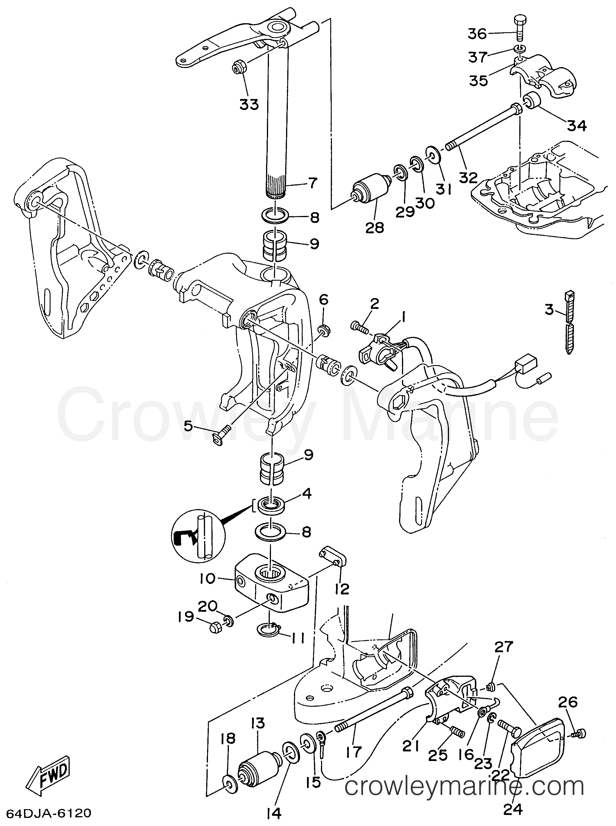 Yamaha Motors 225TLRU - BRACKET 2