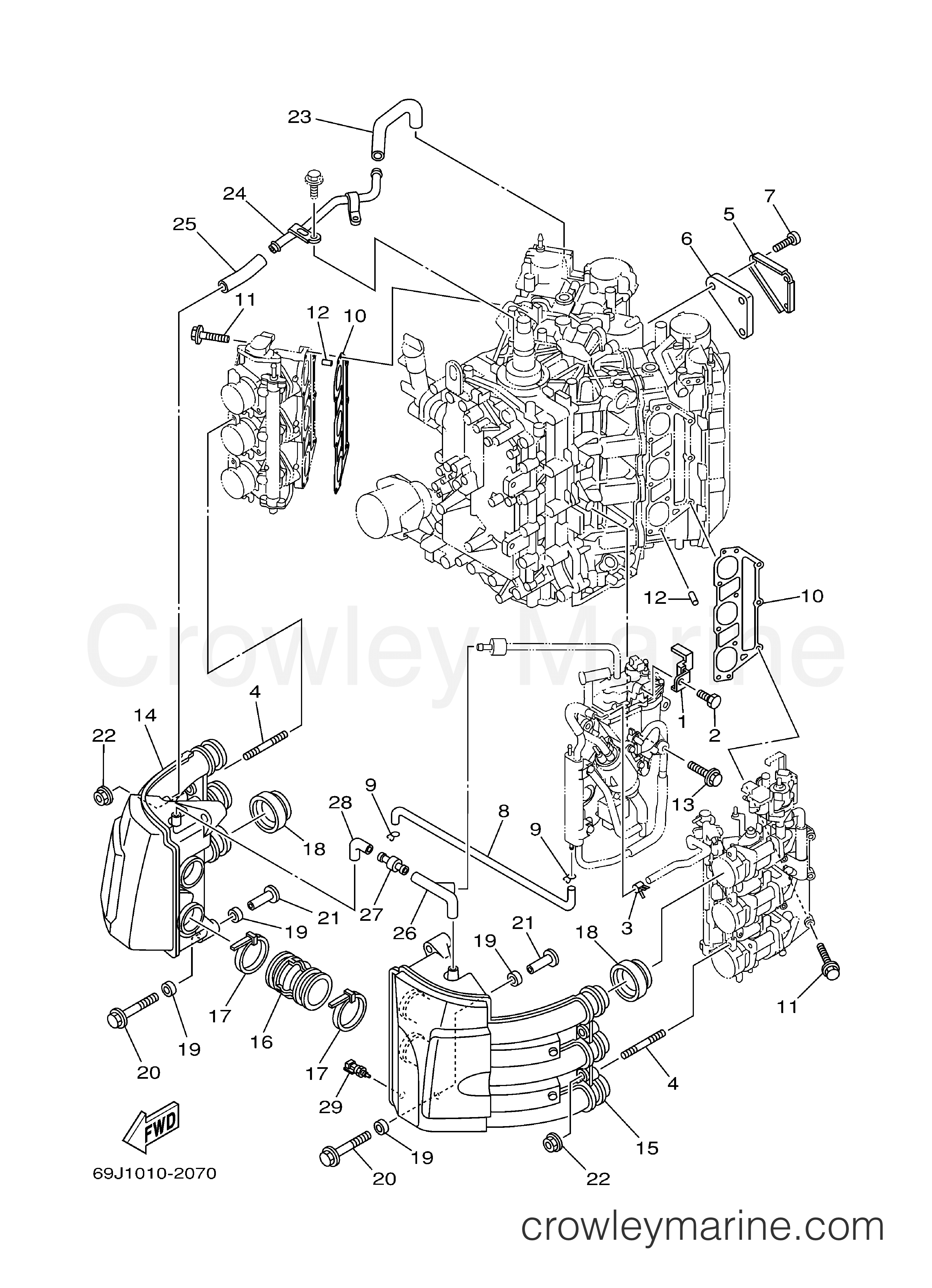 INTAKE 2002 Yamaha Outboard 225hp F225TXRA Crowley Marine