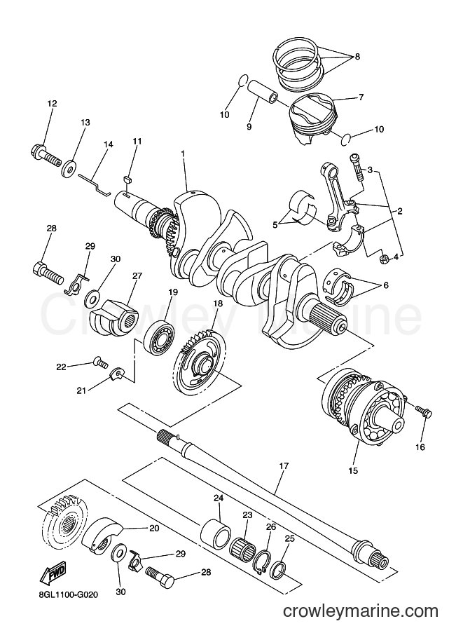 2009 Snowmobile RFX10ST2 - RFX10ST2 (8HL2) [010] - CRANKSHAFT & PISTON