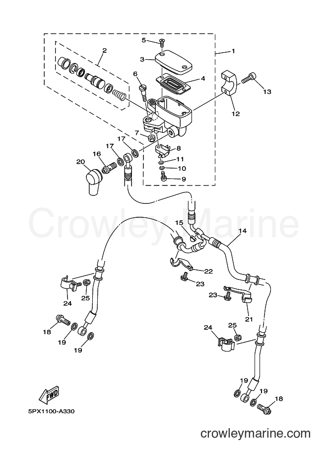 Yamaha Motors XV1700PC (5PX4) [010] - FRONT MASTER CYLINDER