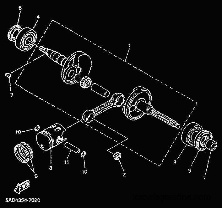 Yamaha Motors YN50 (5BV7) [010] - CRANKSHAFT & PISTON