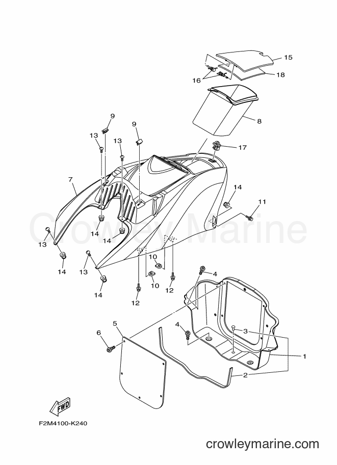 Yamaha Motors VX1800 (F2MA) [020] - ENGINE HATCH 1