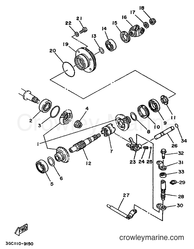 1989 ATV YFM200DX - YFM200DX (3GC2) [010] - MIDDLE DRIVE GEAR
