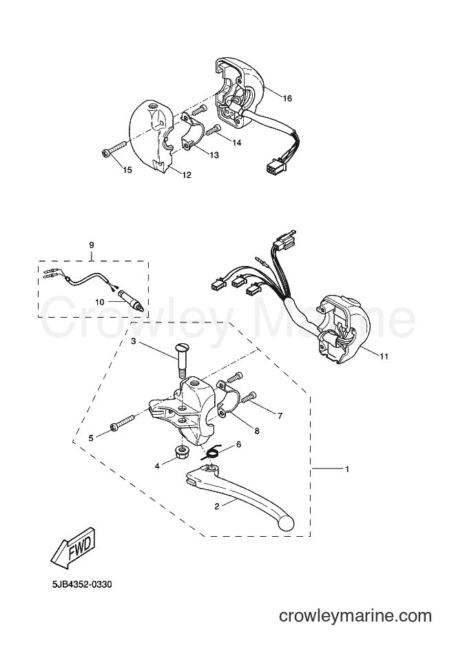 Yamaha Motors YH50 (5PF4) [020] - HANDLE SWITCH & LEVER