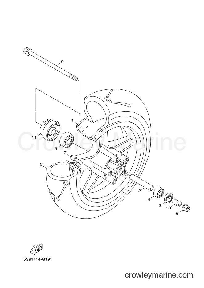 2010 Scooter YW125 - YW125 (32S4) [010] - FRONT WHEEL