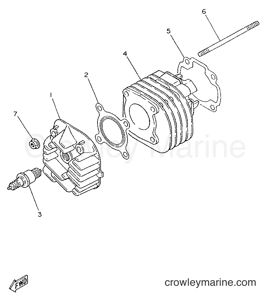 1996 Scooter YA50M - YA50M (3UG1) [999] - CYLINDER